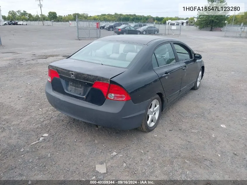 2007 Honda Civic Lx VIN: 1HGFA15547L123280 Lot: 40359344