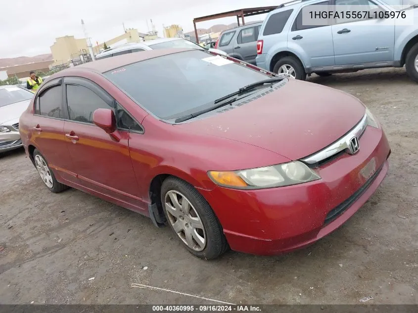 2007 Honda Civic Lx VIN: 1HGFA15567L105976 Lot: 40360995