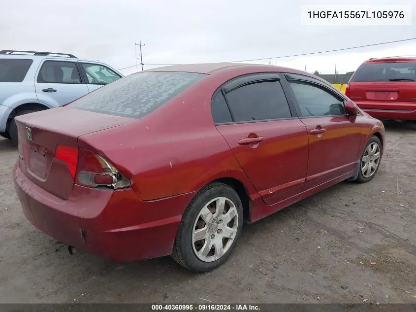 1HGFA15567L105976 2007 Honda Civic Lx