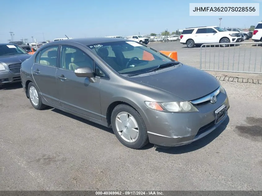 2007 Honda Civic Hybrid VIN: JHMFA36207S028556 Lot: 40369962