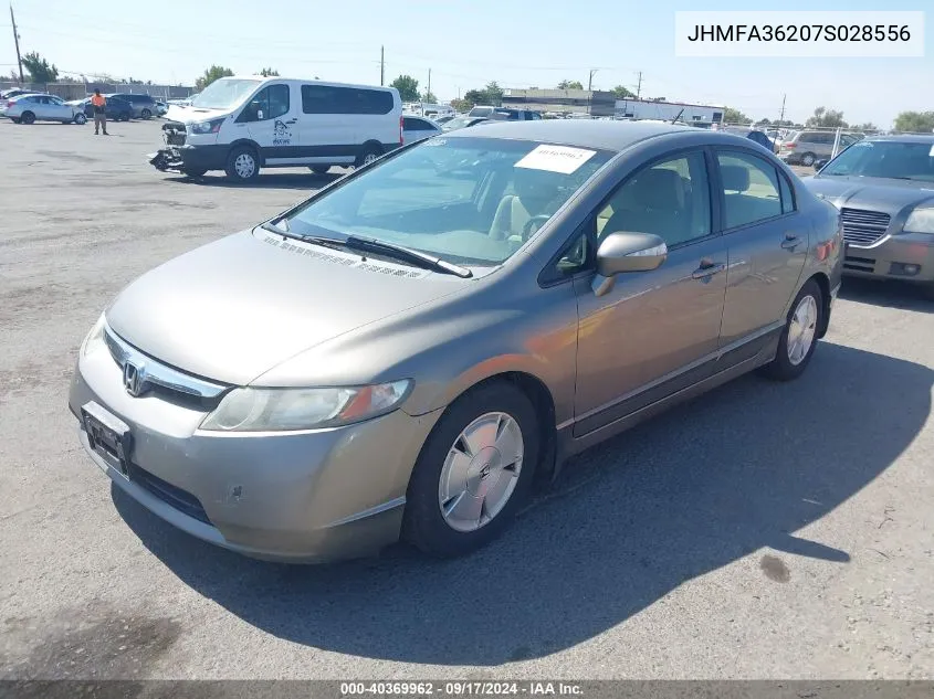 2007 Honda Civic Hybrid VIN: JHMFA36207S028556 Lot: 40369962