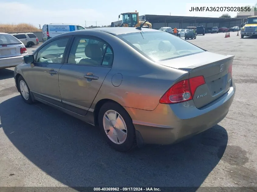 2007 Honda Civic Hybrid VIN: JHMFA36207S028556 Lot: 40369962