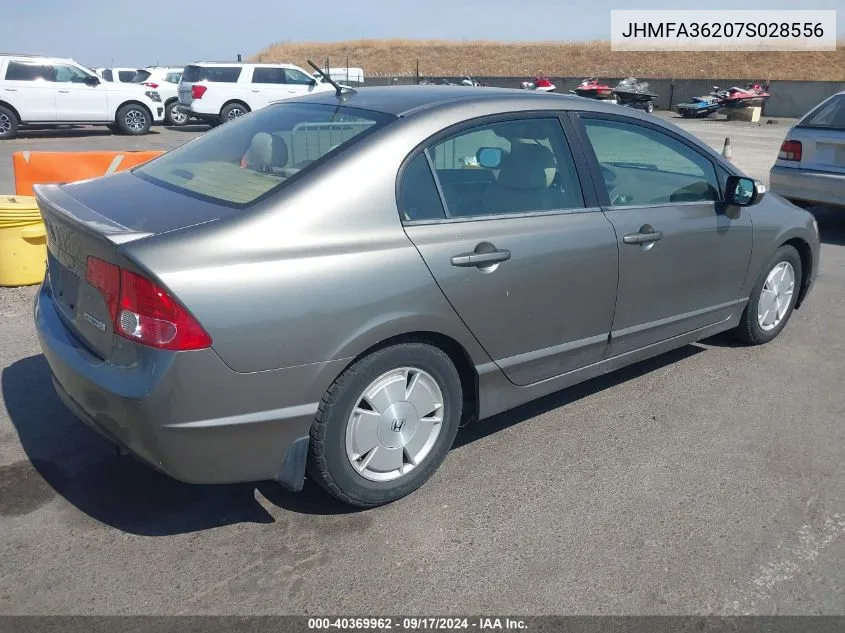 2007 Honda Civic Hybrid VIN: JHMFA36207S028556 Lot: 40369962