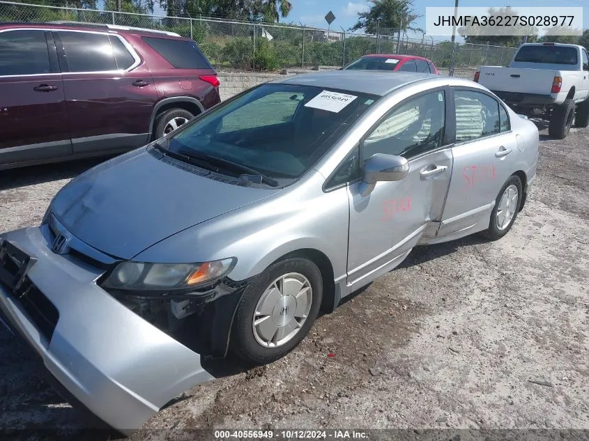 2007 Honda Civic Hybrid VIN: JHMFA36227S028977 Lot: 40556949