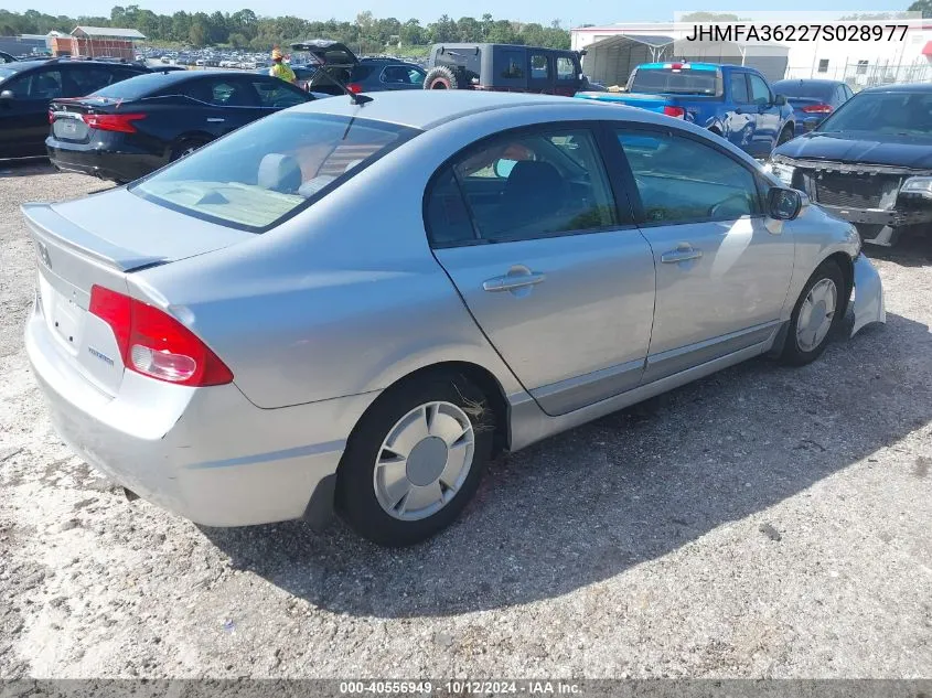 2007 Honda Civic Hybrid VIN: JHMFA36227S028977 Lot: 40556949