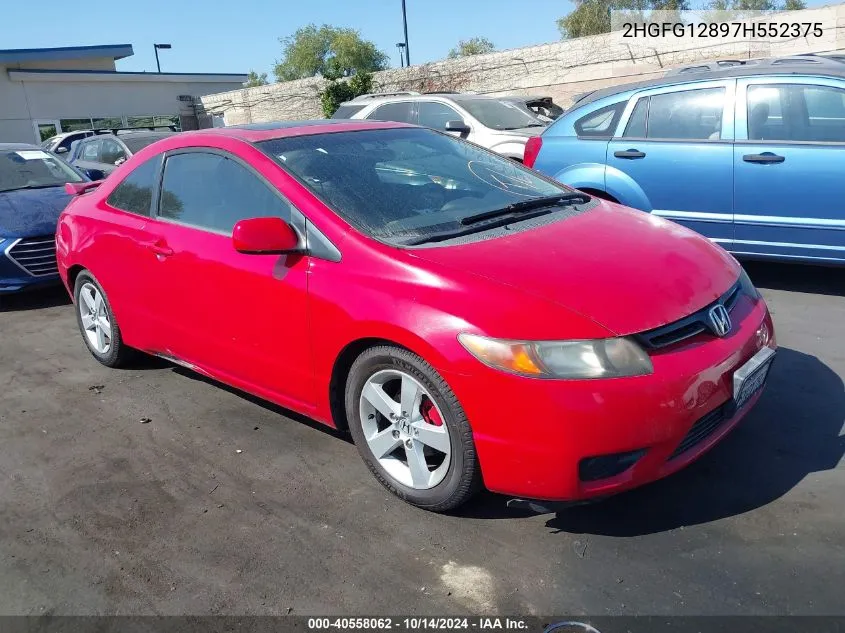 2HGFG12897H552375 2007 Honda Civic Ex