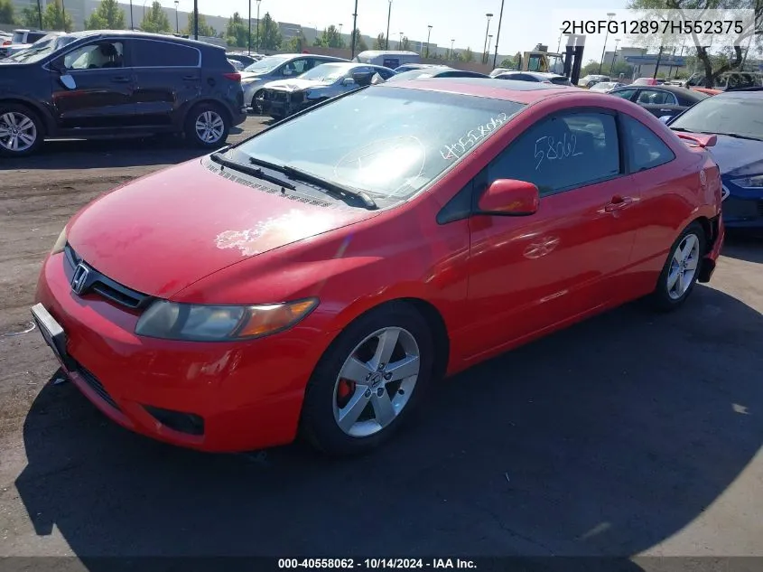 2HGFG12897H552375 2007 Honda Civic Ex