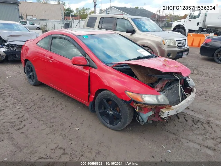 2007 Honda Civic Ex VIN: 2HGFG12857H536304 Lot: 40595823