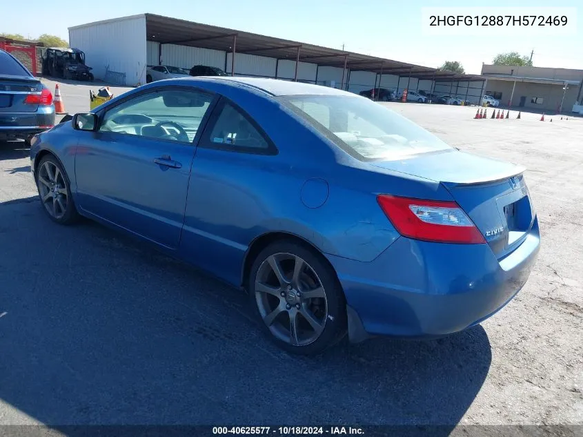 2007 Honda Civic Ex VIN: 2HGFG12887H572469 Lot: 40625577