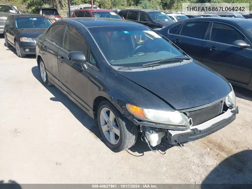 2007 Honda Civic Ex VIN: 1HGFA16867L064242 Lot: 40627961