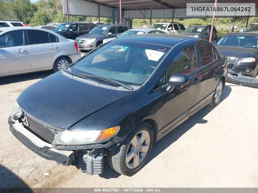 2007 Honda Civic Ex VIN: 1HGFA16867L064242 Lot: 40627961