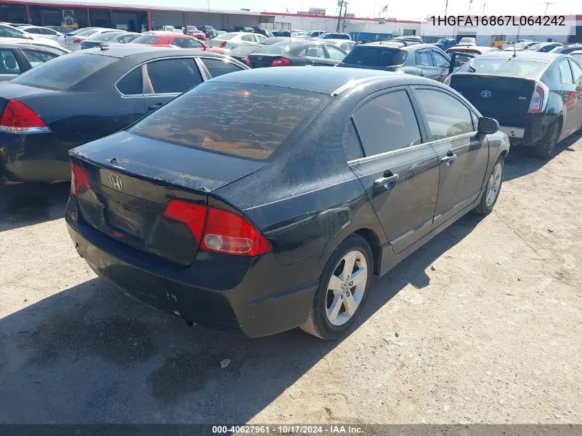 2007 Honda Civic Ex VIN: 1HGFA16867L064242 Lot: 40627961