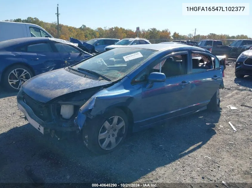 1HGFA16547L102377 2007 Honda Civic Lx