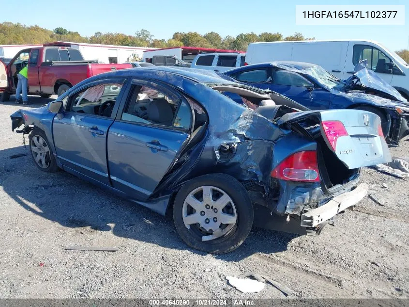 1HGFA16547L102377 2007 Honda Civic Lx