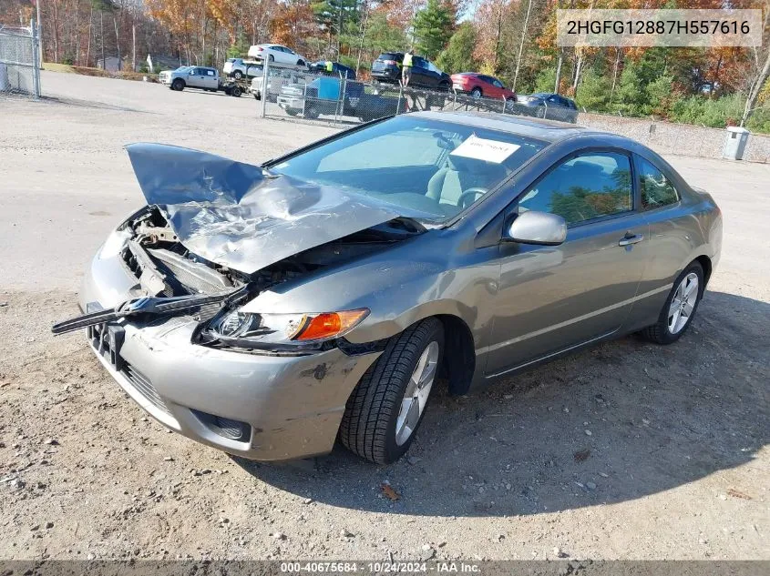 2007 Honda Civic Ex VIN: 2HGFG12887H557616 Lot: 40675684