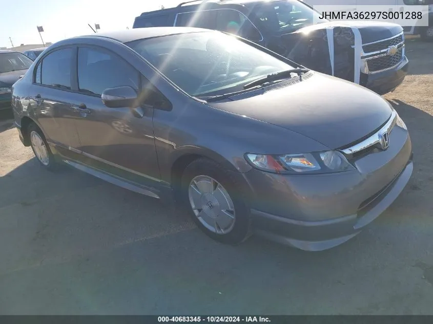 2007 Honda Civic Hybrid VIN: JHMFA36297S001288 Lot: 40683345