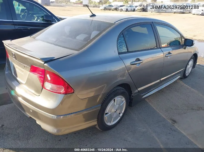 2007 Honda Civic Hybrid VIN: JHMFA36297S001288 Lot: 40683345