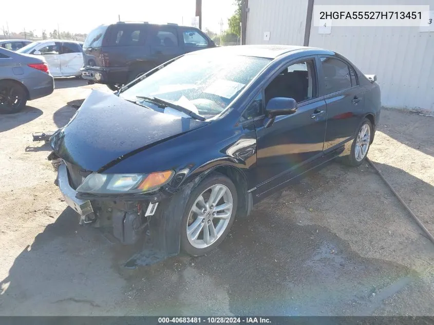 2007 Honda Civic Si VIN: 2HGFA55527H713451 Lot: 40683481