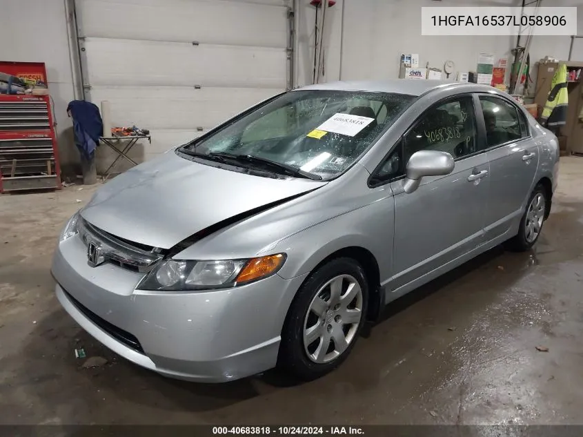 1HGFA16537L058906 2007 Honda Civic Lx