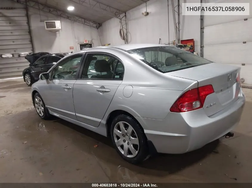 1HGFA16537L058906 2007 Honda Civic Lx