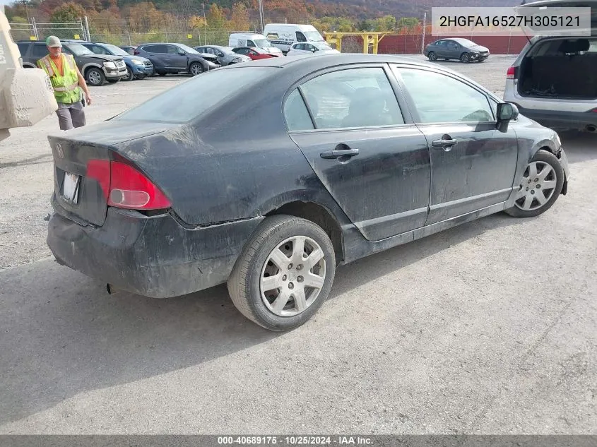 2007 Honda Civic Lx VIN: 2HGFA16527H305121 Lot: 40689175