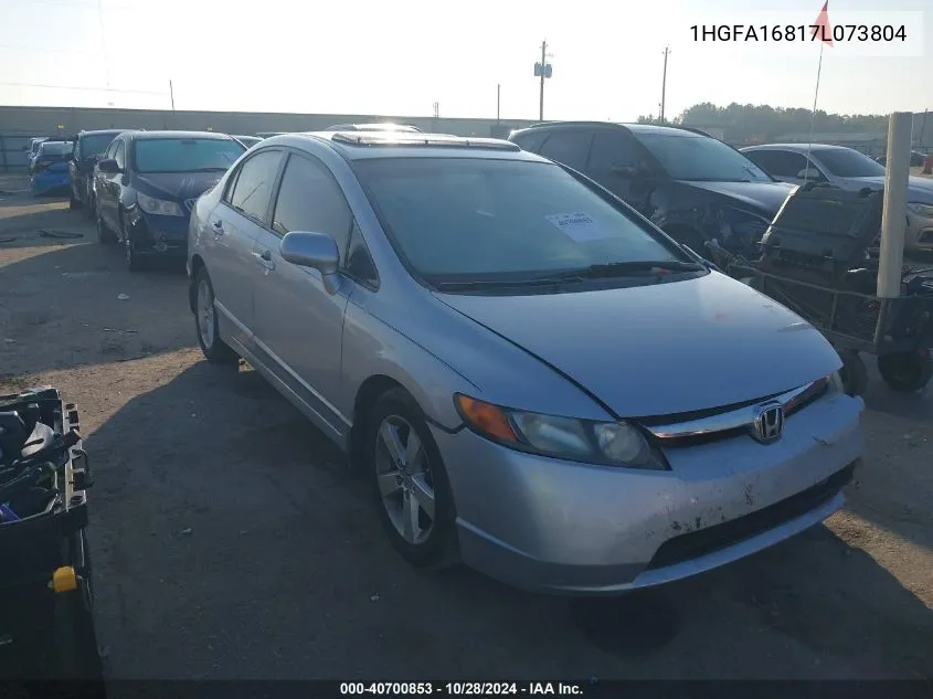 1HGFA16817L073804 2007 Honda Civic Ex