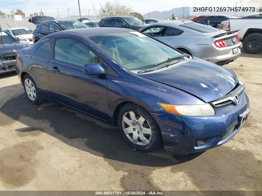 2007 Honda Civic Lx VIN: 2HGFG12697H574973 Lot: 40707781