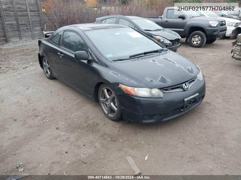 2007 Honda Civic Si VIN: 2HGFG21577H704862 Lot: 40714843