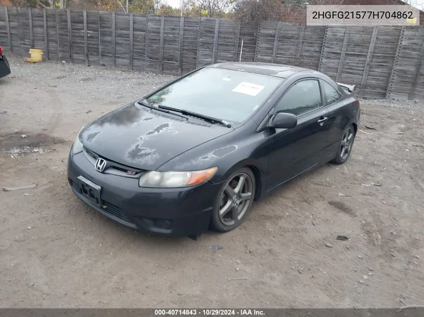 2007 Honda Civic Si VIN: 2HGFG21577H704862 Lot: 40714843