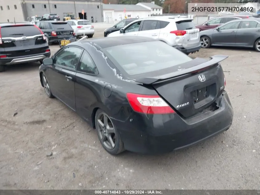 2007 Honda Civic Si VIN: 2HGFG21577H704862 Lot: 40714843