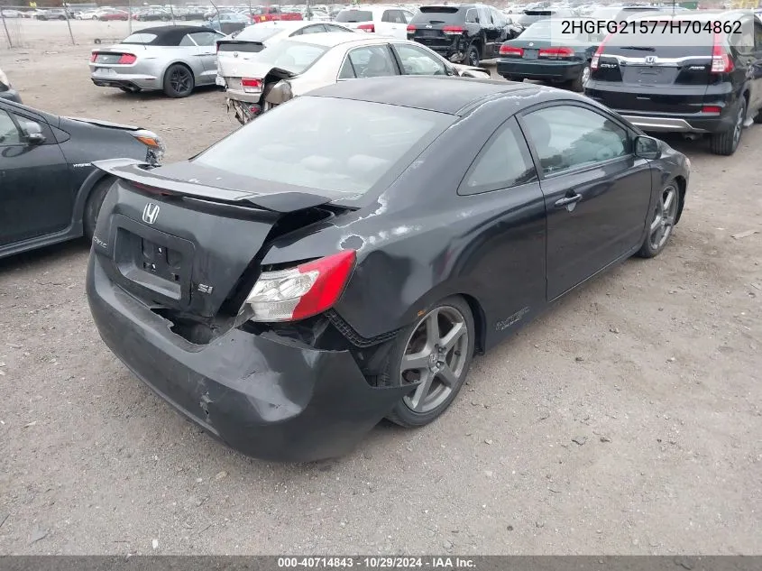 2007 Honda Civic Si VIN: 2HGFG21577H704862 Lot: 40714843