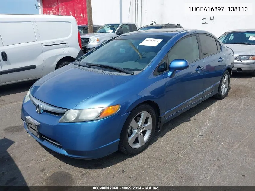 1HGFA16897L138110 2007 Honda Civic Ex