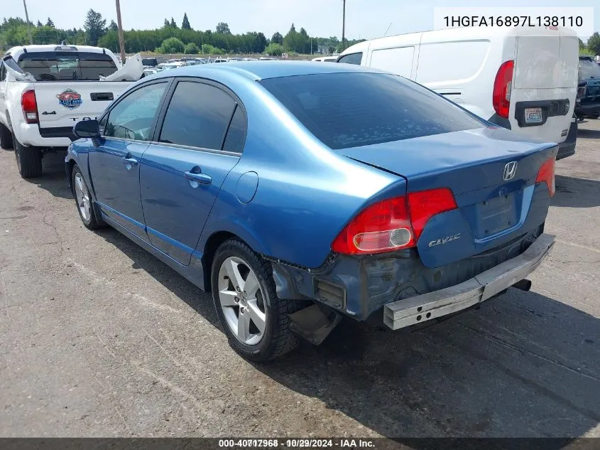 1HGFA16897L138110 2007 Honda Civic Ex