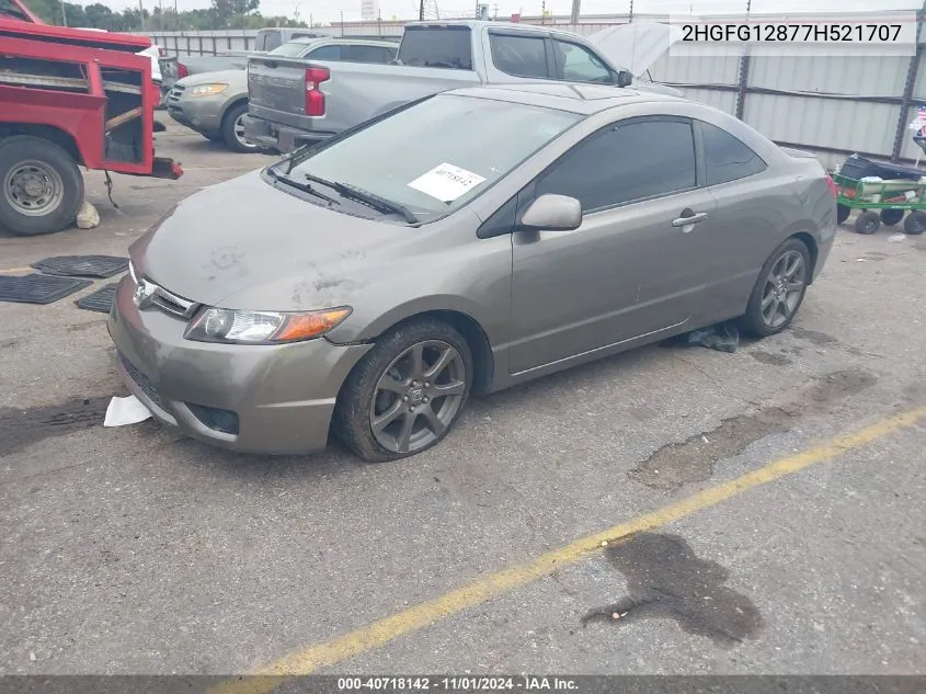 2007 Honda Civic Ex VIN: 2HGFG12877H521707 Lot: 40718142