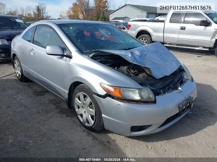 2007 Honda Civic Lx VIN: 2HGFG12657H515676 Lot: 40718454