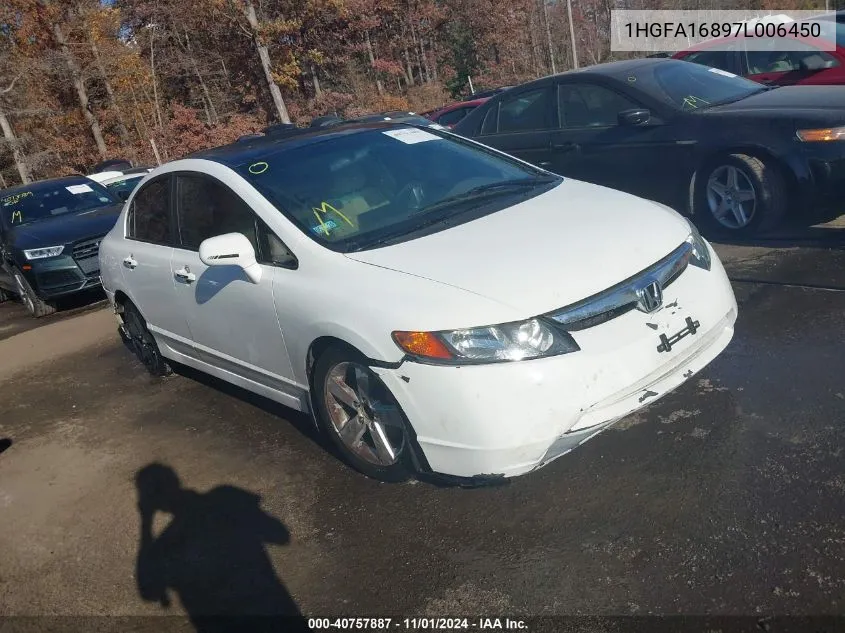 2007 Honda Civic Ex VIN: 1HGFA16897L006450 Lot: 40757887