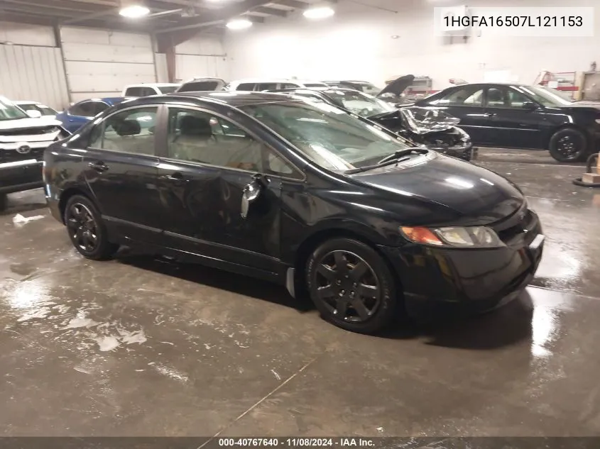 2007 Honda Civic Lx VIN: 1HGFA16507L121153 Lot: 40767640