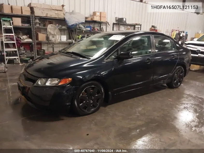 2007 Honda Civic Lx VIN: 1HGFA16507L121153 Lot: 40767640