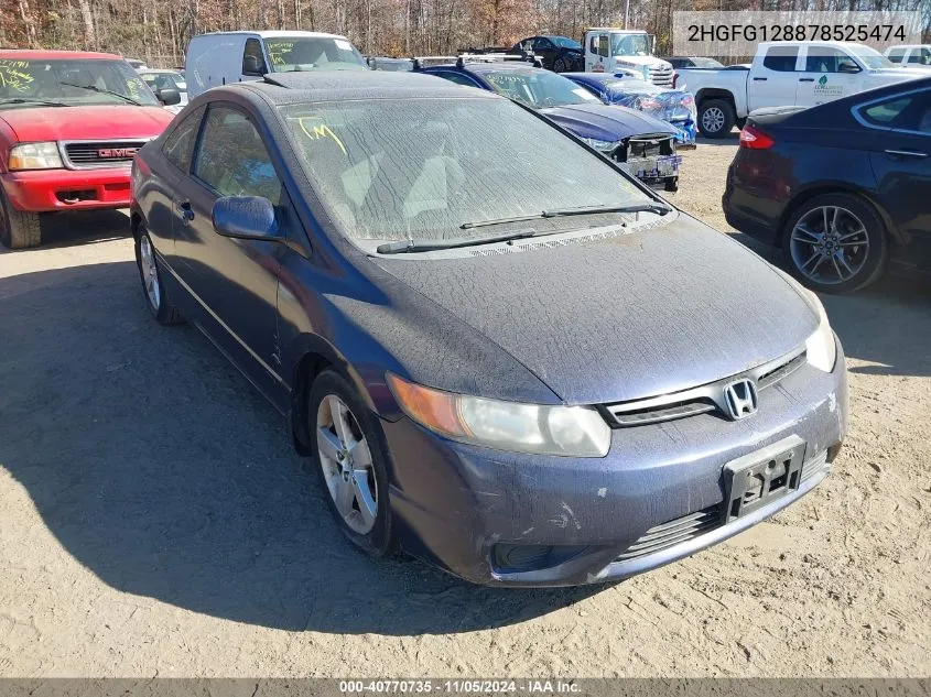 2HGFG128878525474 2007 Honda Civic Ex