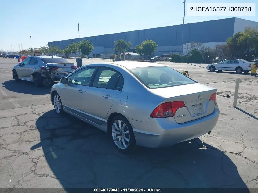 2007 Honda Civic Lx VIN: 2HGFA16577H308788 Lot: 40779043