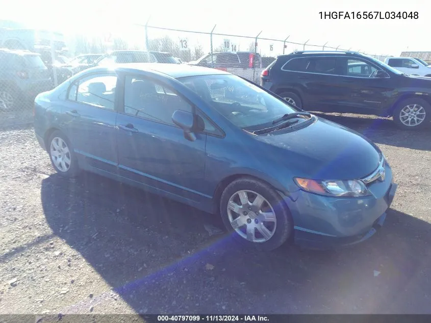 1HGFA16567L034048 2007 Honda Civic Lx