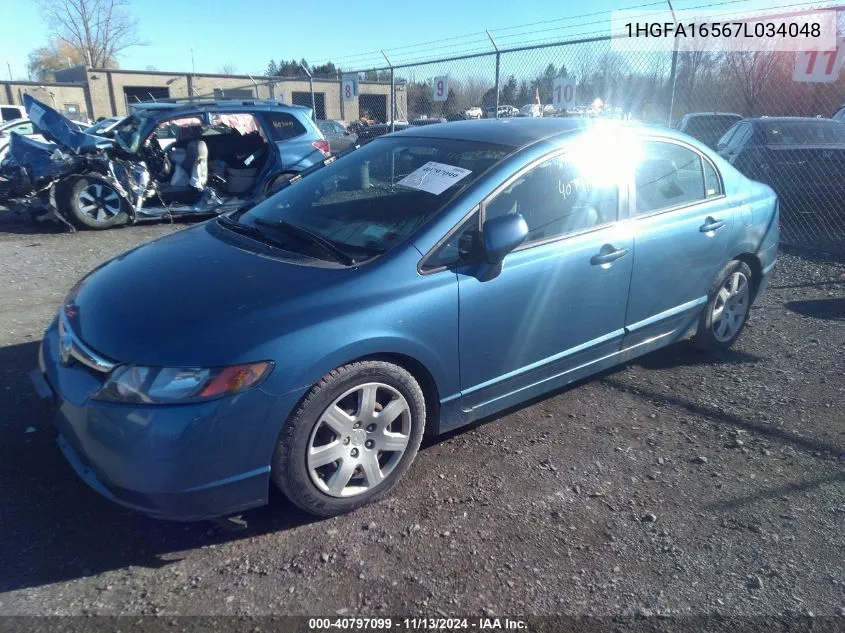 1HGFA16567L034048 2007 Honda Civic Lx