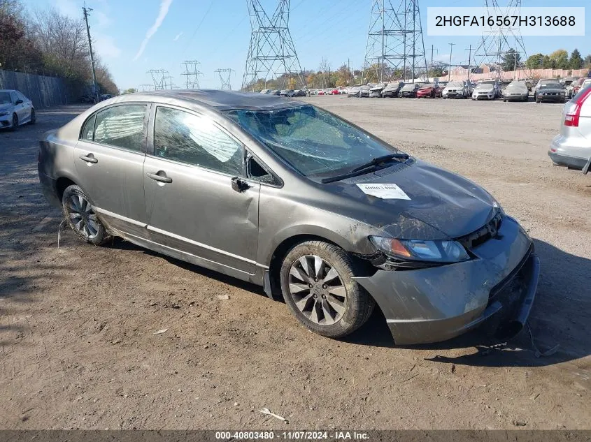 2007 Honda Civic Lx VIN: 2HGFA16567H313688 Lot: 40803480