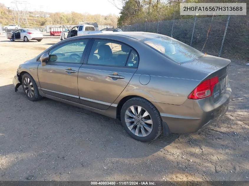 2007 Honda Civic Lx VIN: 2HGFA16567H313688 Lot: 40803480