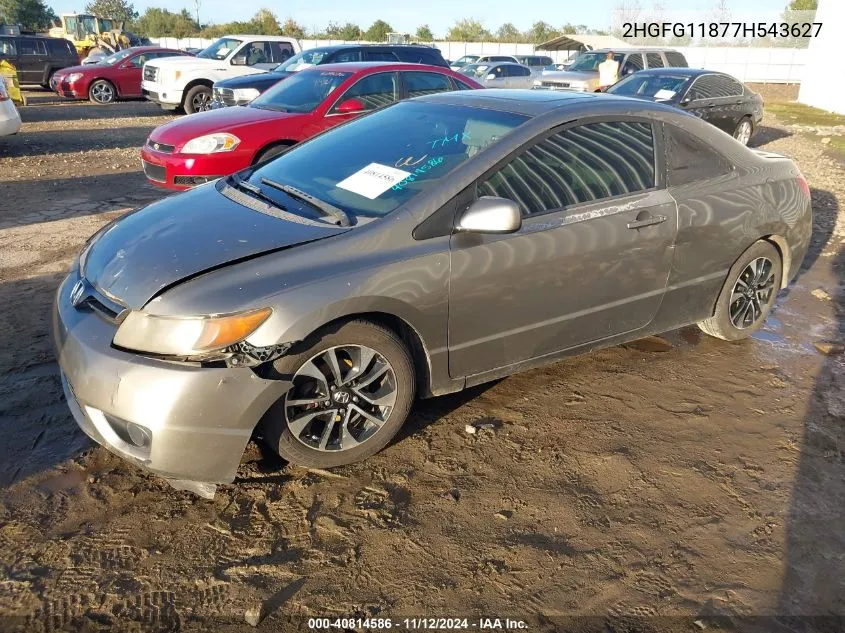 2007 Honda Civic Ex VIN: 2HGFG11877H543627 Lot: 40814586