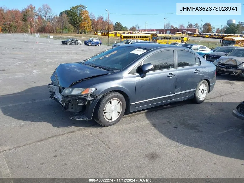 2007 Honda Civic Hybrid VIN: JHMFA36237S028941 Lot: 40822274