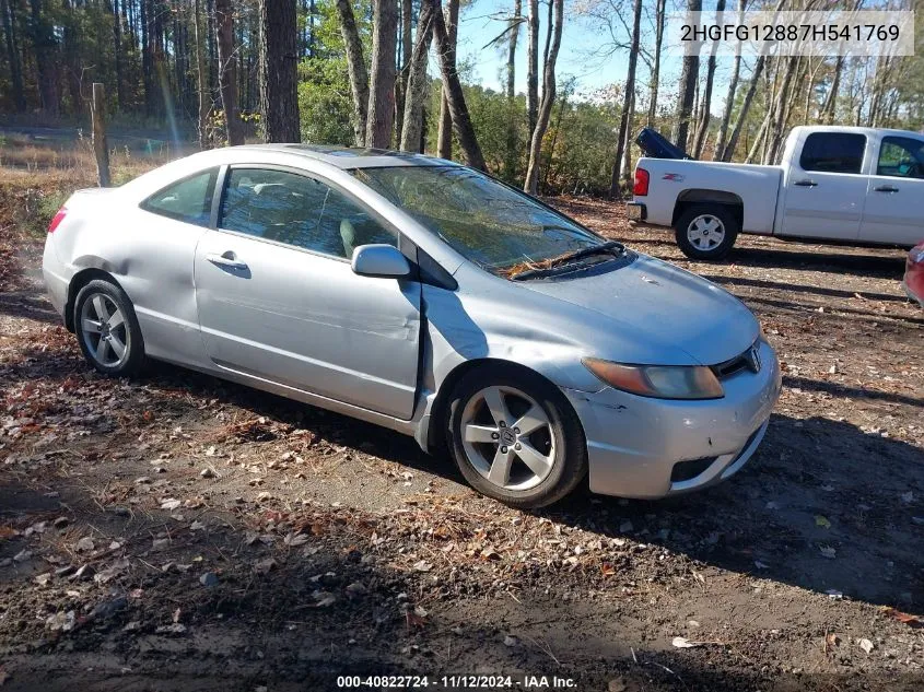 2007 Honda Civic Ex VIN: 2HGFG12887H541769 Lot: 40822724