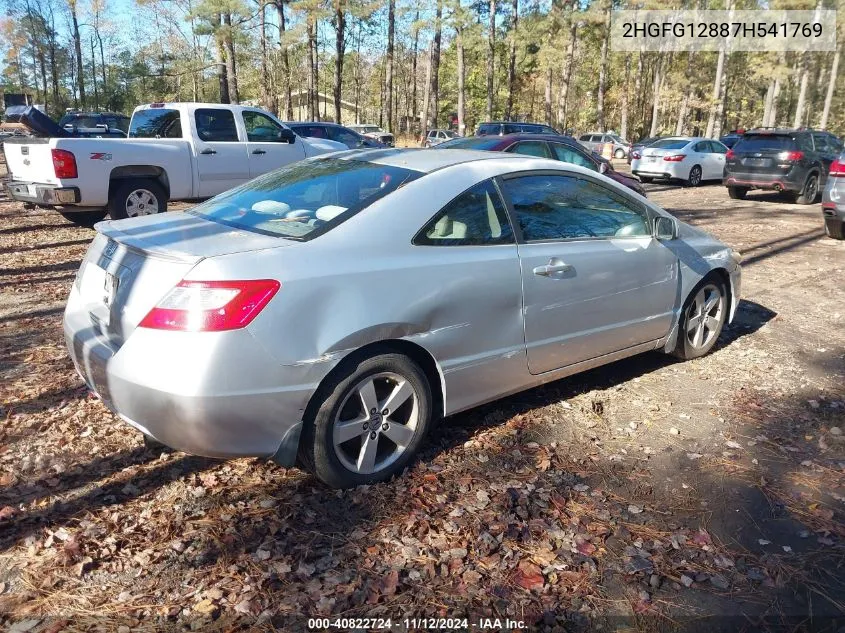 2007 Honda Civic Ex VIN: 2HGFG12887H541769 Lot: 40822724