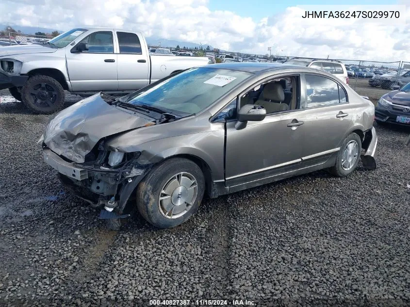 2007 Honda Civic Hybrid VIN: JHMFA36247S029970 Lot: 40827387