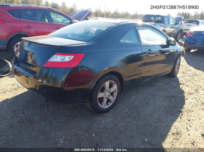 2HGFG12887H518900 2007 Honda Civic Ex